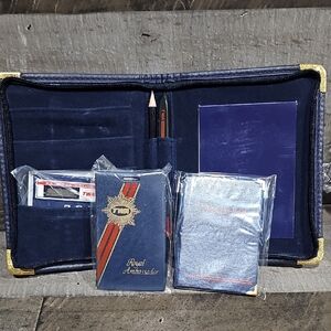 Vintage TWA Royal Ambassador Navy Blue Travel Document Holder